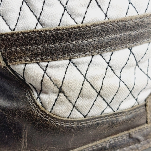 Columbia Brown & White Leather Heather Canyon Waterproof Cold Weather Boots C416 - Picture 9 of 13